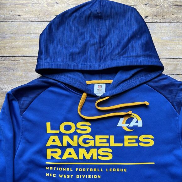 NFL Los Angeles Rams Size Large Mens Hoodie Blue and  Yellow NWOT - Picture 3 of 12